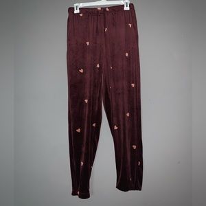 Cozie by Pink Rose PJs, velvet with hearts set